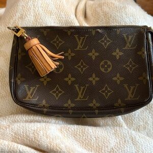 Louis Vuitton Brown Monogram Pouch with Tassel